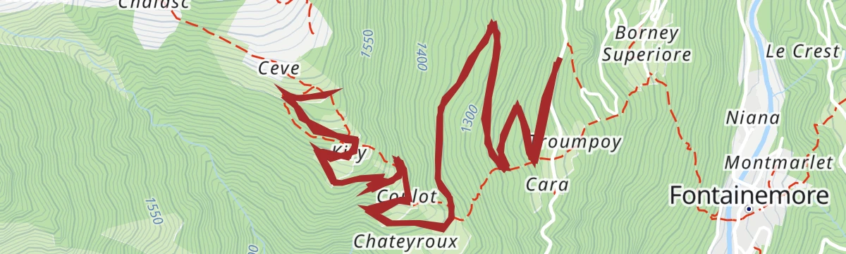 Route map: Cappella del Kiry